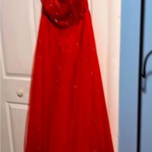 Elie Wilde Beautiful red one strap prom dress